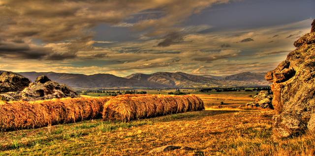 Lonovale Hay Bales With View